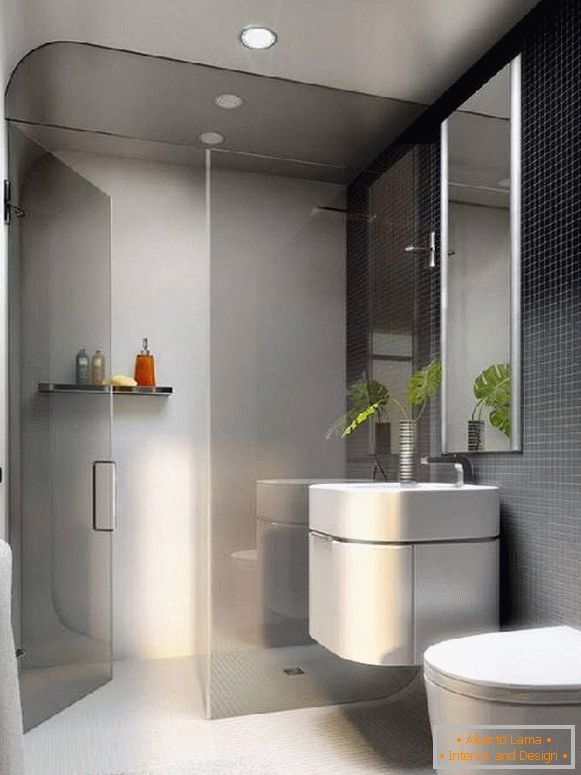 fürdőszoba design kombinált WC-vel, fénykép 12
