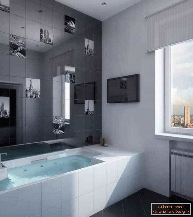 Fürdőszoba egy panel ház ablakkal