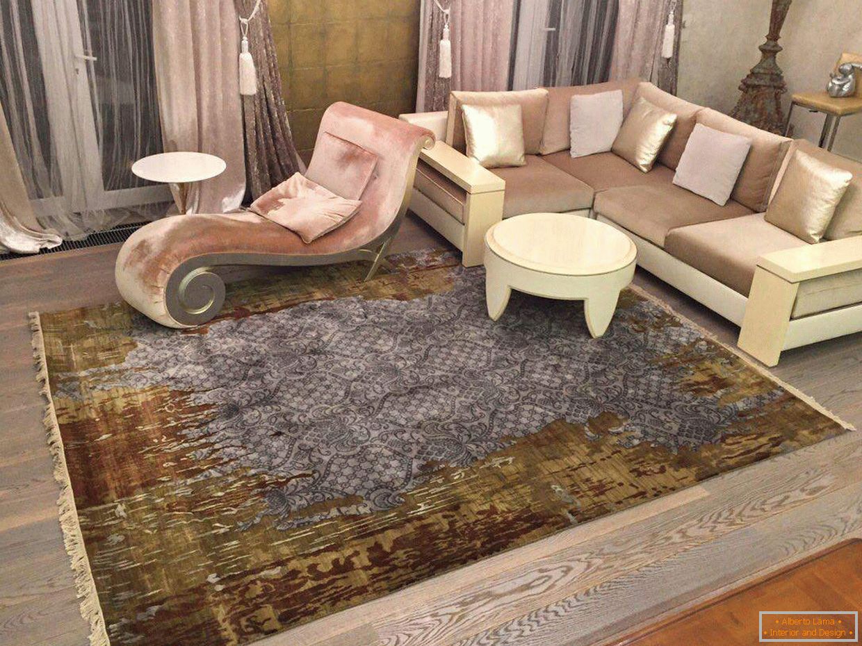 Az Artifact design kollekció szőnyege a nappaliban