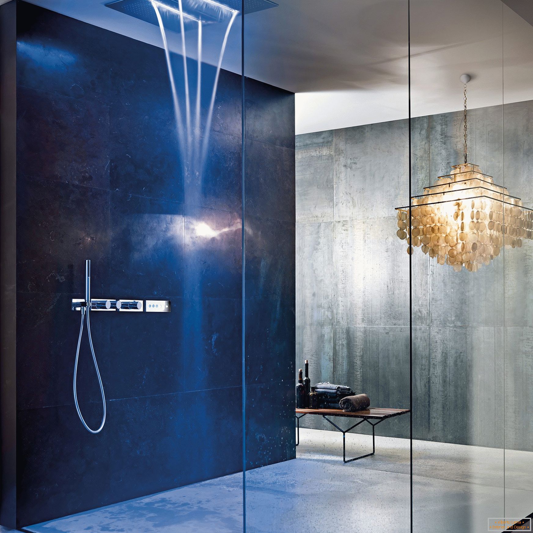 A zuhanykabin high-tech stílusban