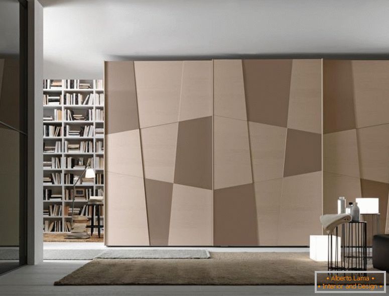 gardrób ajtó-tervez-for-hálószoba-gyönyörű geometrikus-mintázatok-gardrób-tolóajtós bútor plusz nagy könyvespolcok-és krém-szőnyeg-in-master-hálószoba