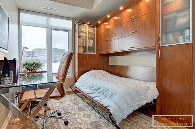 Összecsukható ágy a hálószobában
