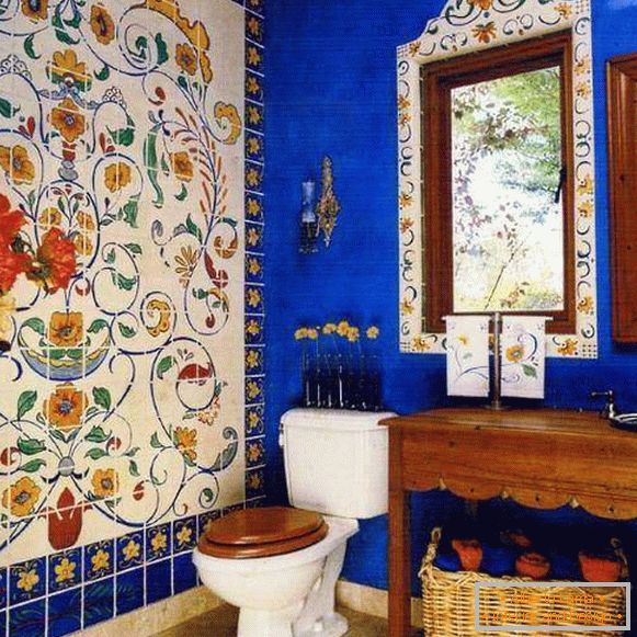Belsőépítészet etnikai stílusban - fotó fürdőszoba