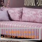 Fényes lila kanapé