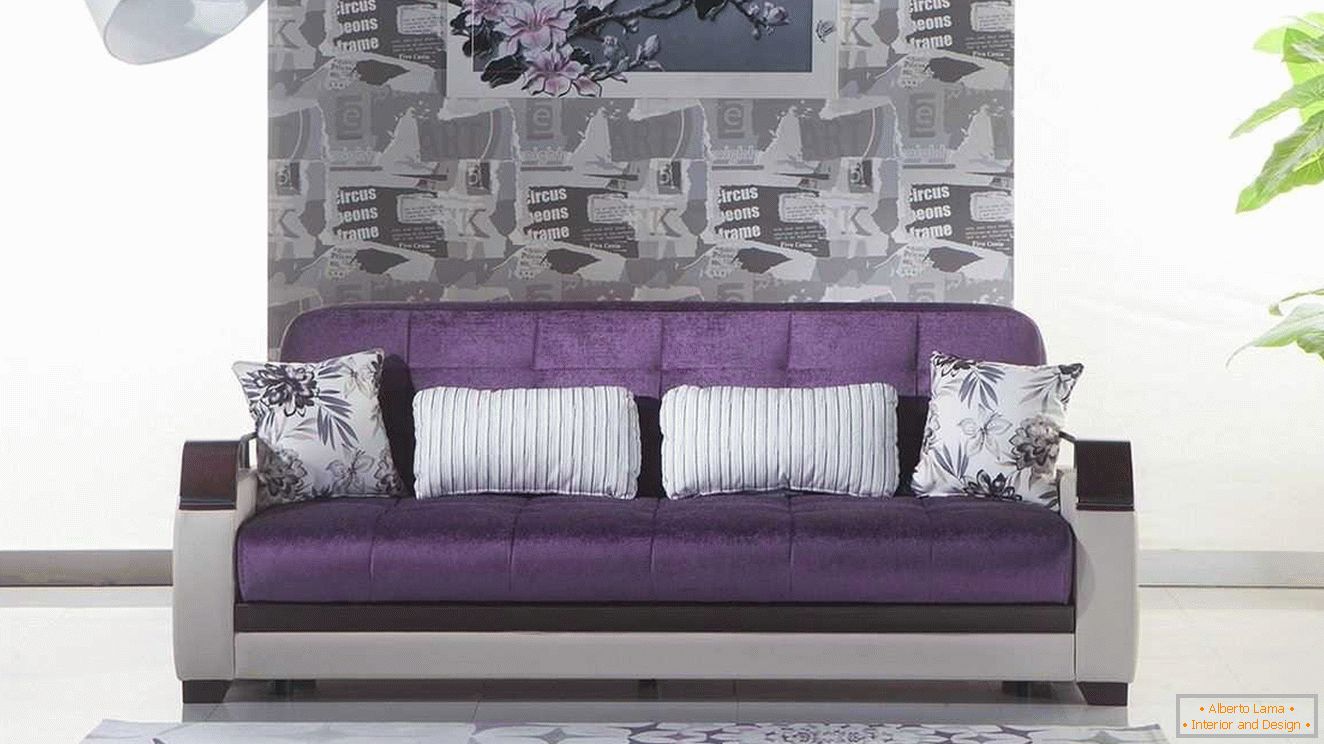 Luxus lila kanapé