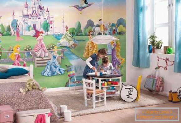faliképek gyermekek szobájában fiúknak és lányoknak, fotó 20
