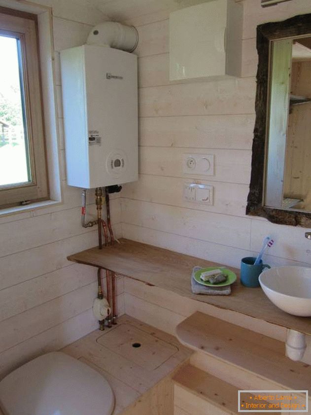A ház kereke felépítése: fürdőszoba
