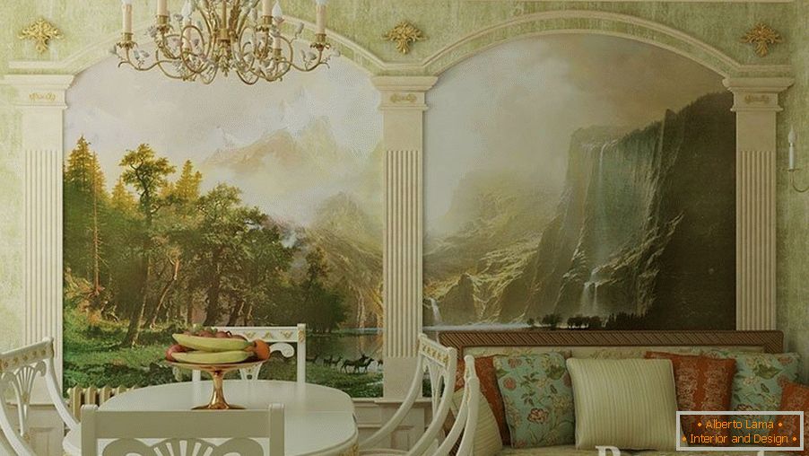 Gyönyörű belső tér freskókkal