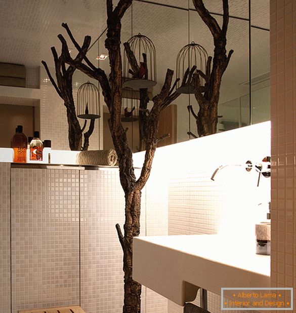 Futurisztikus stílus a belső térben ванной