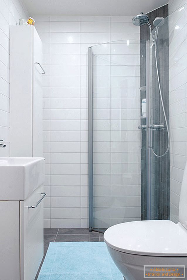 Fürdőszoba egy kis lakás Göteborgban