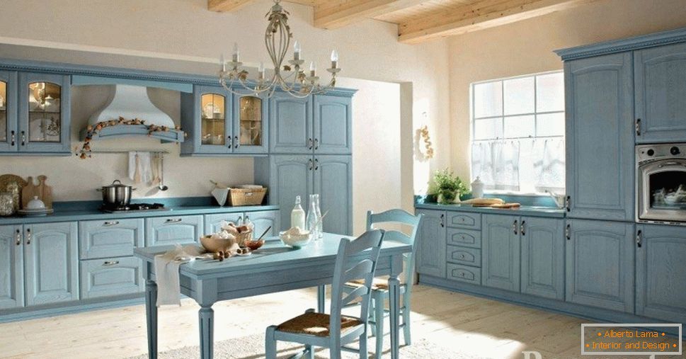 bútor в кухне голубого цвета