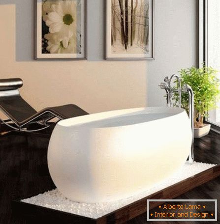 Fürdőszoba a minimalizmus stílusában