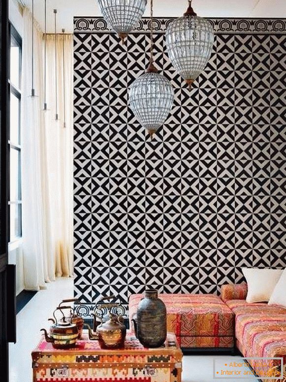 Marokkói dekoráció a nappaliban