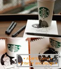 Tomoko Sintani illusztrálja a Starbucks szemüveget