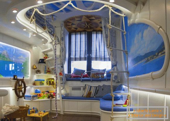 A gyermekszobák belsejének stílusai, fotó 18