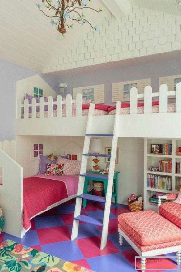 gyermekszoba egy emeletes ággyal fotó, fotó 39