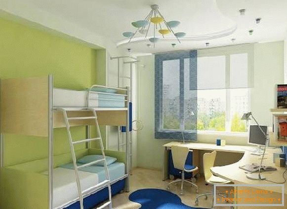 a gyermekszoba egy emeletes ággyal, fénykép 50
