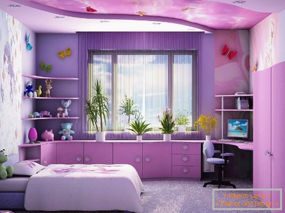 лиловый a gyermek hálószobája для девочки
