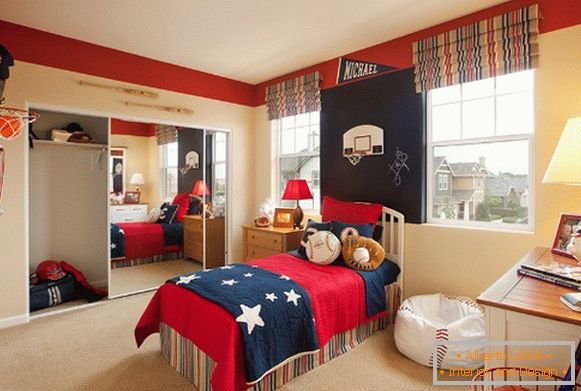 a gyermek hálószobája для мальчика в американском стиле