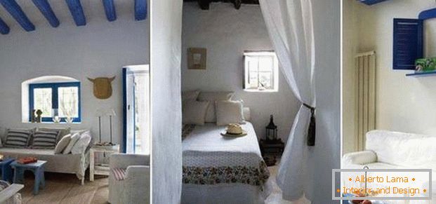 egy hálószoba kialakítása a mediterrán stílusban