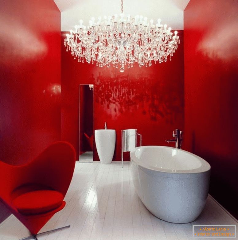 cool-olcsó-fürdőszoba-átalakítás-ötletek-for-fürdőszoba-with-nagy csillárok lámpa-piros-festés-kiemelő-falak-is-klasszikus luxus lógó lámpa-díszítő-inspirációk