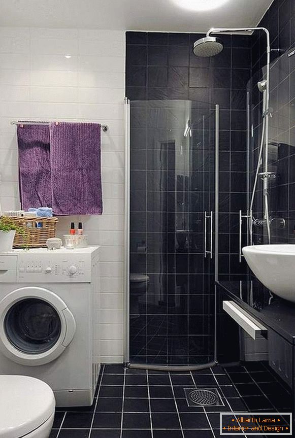 fürdőszoba design mosógéppel fotó, fotó 20