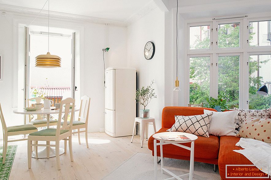 Egy hálószobás apartman belseje Göteborgban