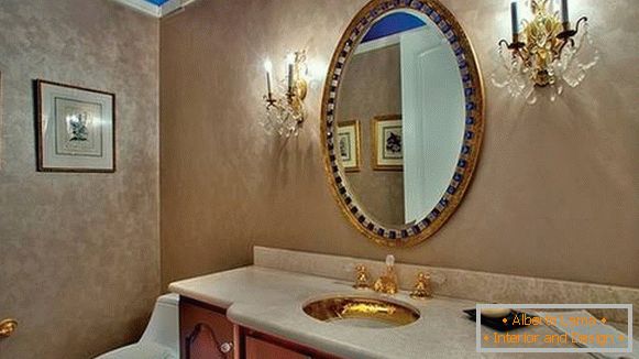 fürdőszobai dekoráció dekoratív vakolattal, fotó 49