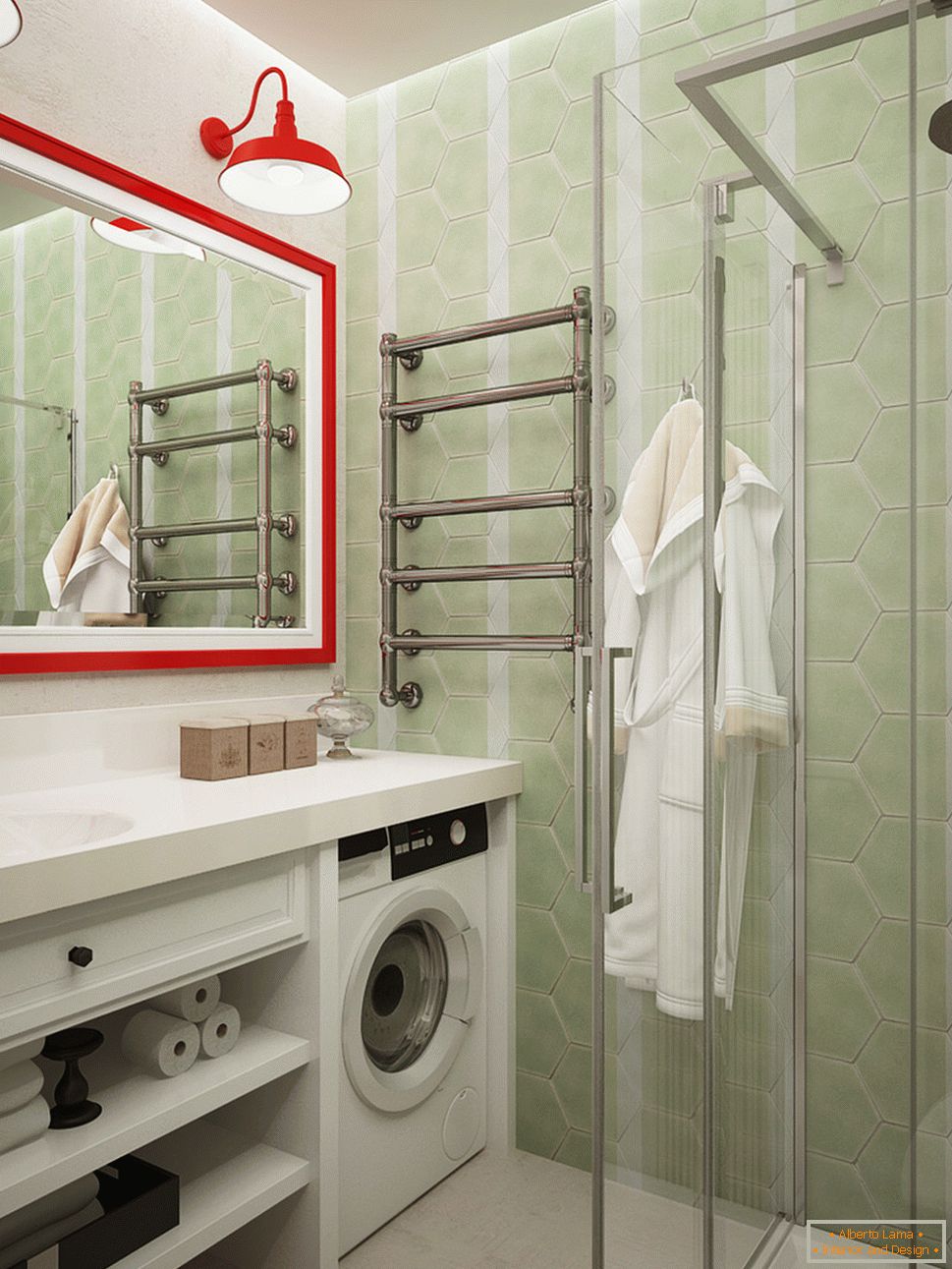 Fürdőszobai tervezés világos színekben - фото 4