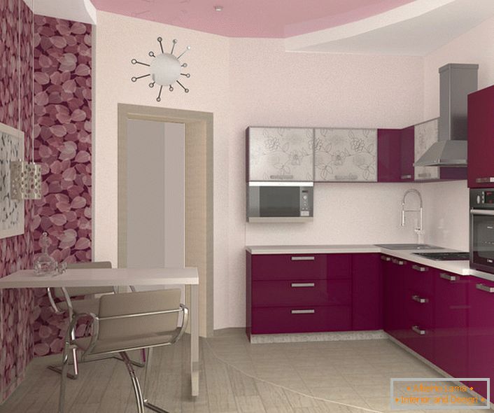 Violet-rózsaszín design