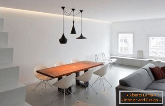 A nappali kialakítása a minimalizmus stílusában