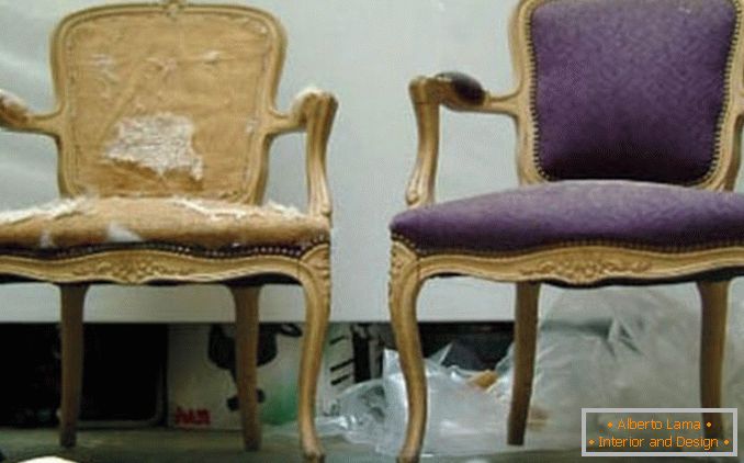 Kárpitozott bútorok kárpitozása: fénykép 7