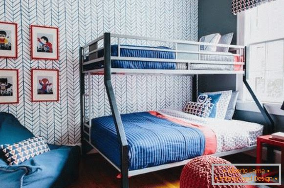 Emeletes ágy minimalista stílusban