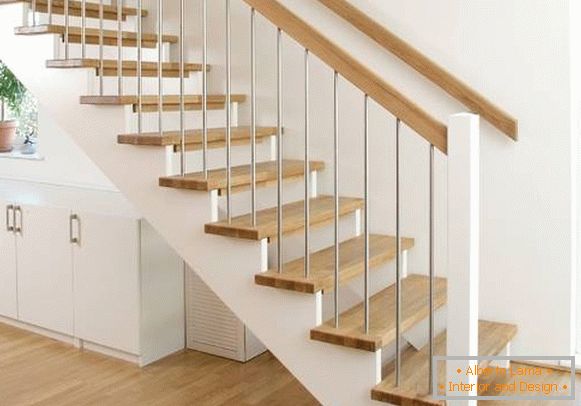 Lépcsők egy magánházban - a legjobb fotók válogatása a modern dizájnhoz