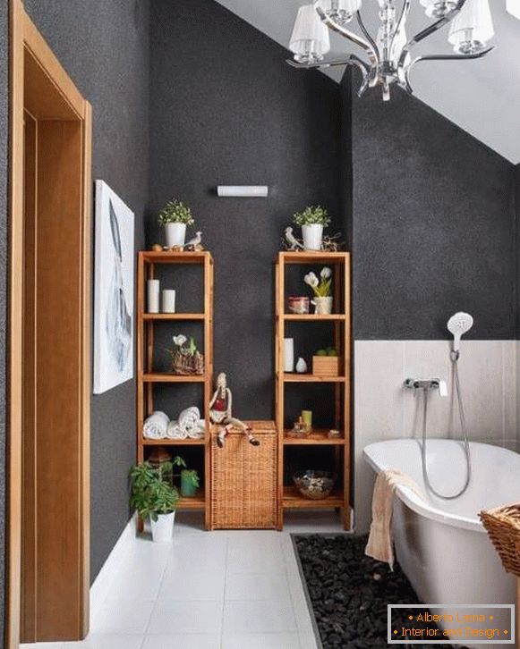 Mennyire gyönyörű fürdőszobát készíteni - fénykép eco stílusban