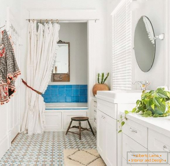 Gyönyörű fürdőszobák - eklektikus stílusú fotók