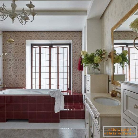 A legszebb fürdőszobák - fényűző design vörös