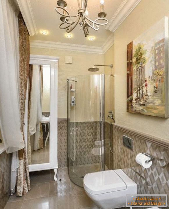 Gyönyörű fürdőszobák - a lakás egy fürdőszobás fotó