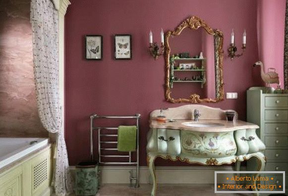 Gyönyörű fürdőszoba - Provence stílusban készült fotóterme
