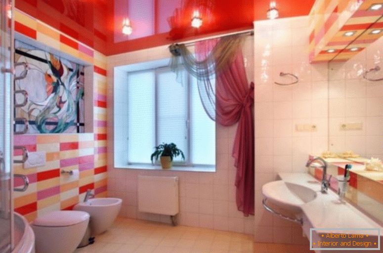 fürdő-szoba-in-fehér-piros színű-színskála-én