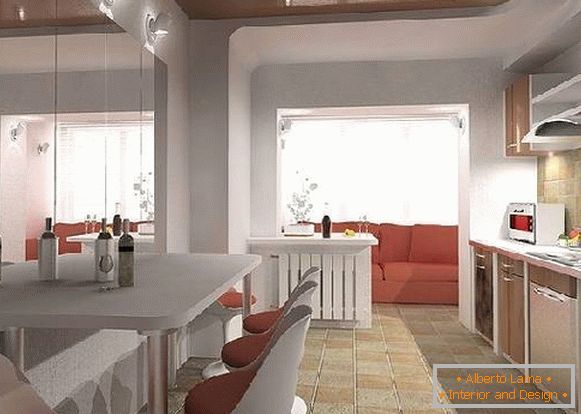 konyha, 12 m²-es erkéllyel, 21. fotó