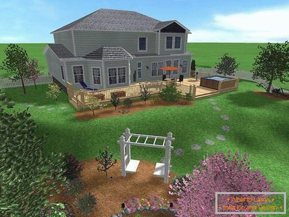 Vidéki házak projektjei - 10 hektár tervezése és elrendezése