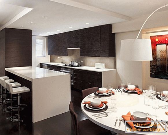 Ultra-modern stílus небольшого кухонного пространства