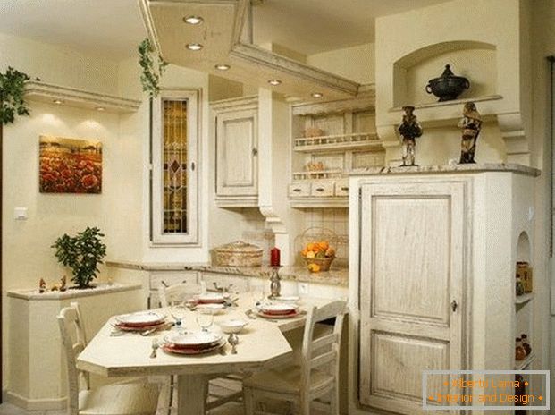 kis konyha a Provence fotózás stílusában