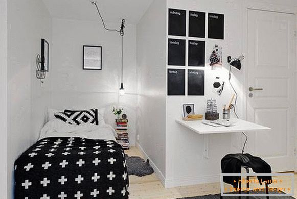 Fekete-fehér hálószoba