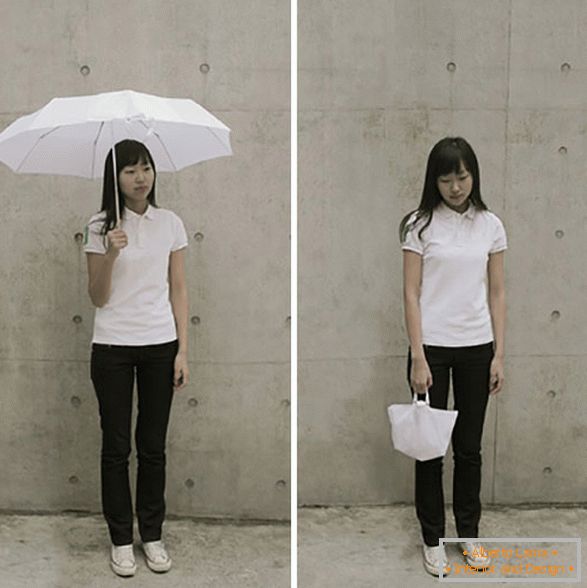 Umbrella, amely zsákkává változik