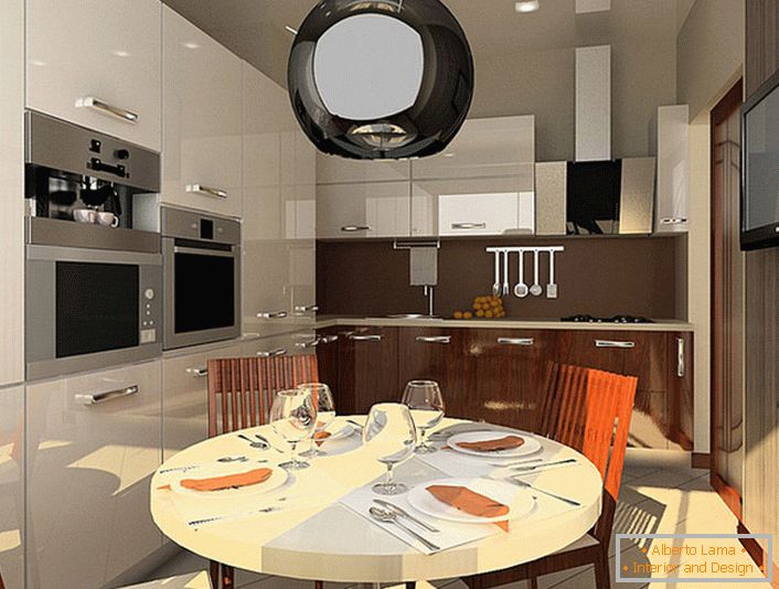 A hi-tech stílus ideális, ha egy kis konyha kialakításáról van szó.