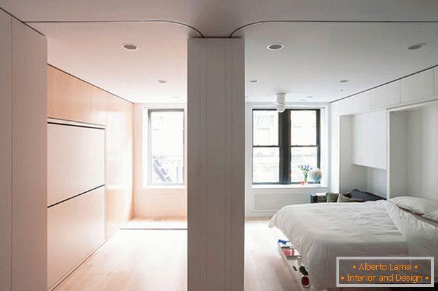 Hálószoba és gyermek multifunkcionális apartman-transzformátor New Yorkban