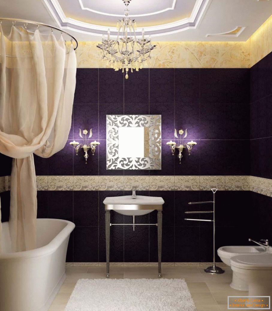 A luxus fürdőszoba belseje