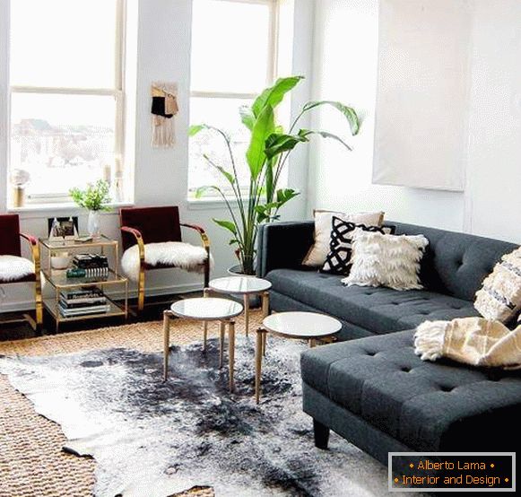 Népszerű stílusok a nappali belsejében - városi dizájn